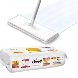 Sleepy Easy Clean drėgnos servetėlės grindims, Geltonos, 50 vnt