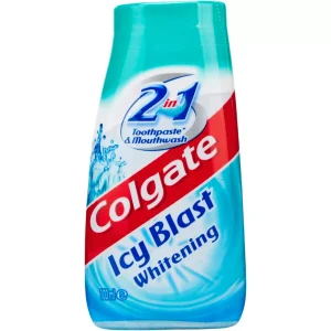 COLGATE 2in1 ICY BLAST–balinanti pasta ir skalavimo skystis