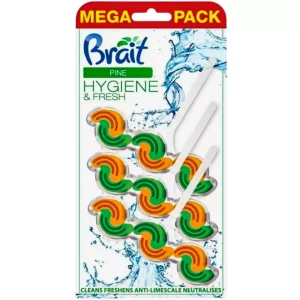 Brait tualeto pakabukas Hygiene – citrusų ir gaivos aromatas, žalia-oranžinė