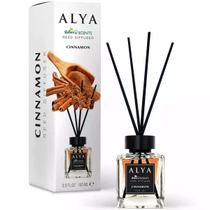 Alya namų kvapo difuzorius „Cinamono“ 100 ml su mediniais pagaliukais