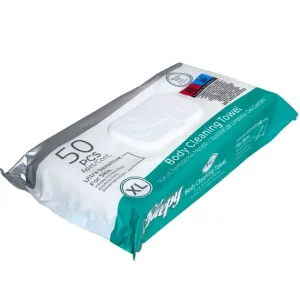 Sleepy XL drėgnos servetėlės kūno priežiūrai, 50 vnt. pakuotė