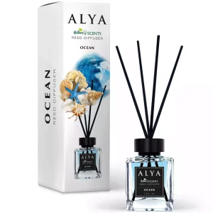 Alya namų kvapo difuzorius „Ocean“ 100 ml su mediniais pagaliukais