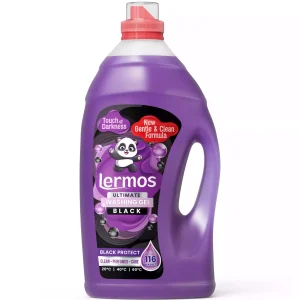 Lermos tamsių ir juodų audinių skalbimo gelis 4,3 l, 116 skalbimų butelis