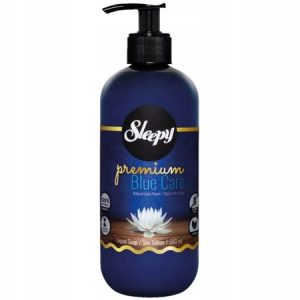 Sleepy Premium Blue Care skystas muilas „Lotusas ir mėta“ 500 ml buteliukas