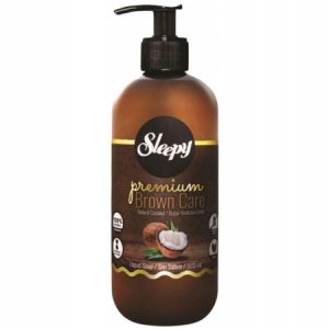 Sleepy Premium Brown Care skystas muilas „Kokosas ir arganas“ 500 ml buteliukas