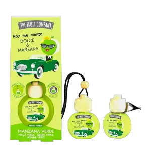 The Fruit Company Car Air Freshener Green Apple – žaliojo obuolio aromato automobilio kvapukas iš Ispanijos