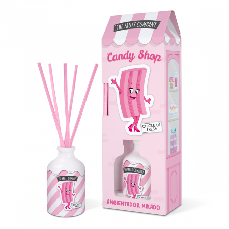 The Fruit Company „Strawberry Gum“ Mikado difuzorius, 100 ml