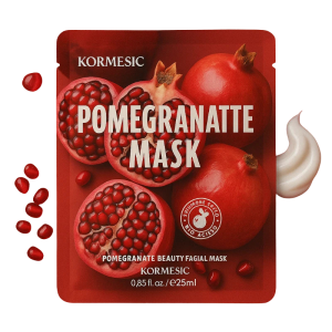 Kormesic Pomegranate Radiance & Anti-Wrinkle Mask 25 g – veido kaukė su granatų ekstraktu, drėkinimui ir raukšlių mažinimui