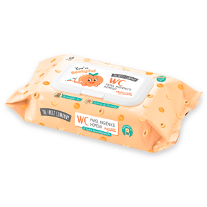 The Fruit Company drėgnos servetėlės XL, persikų kvapas, 60 vnt. pakuotė