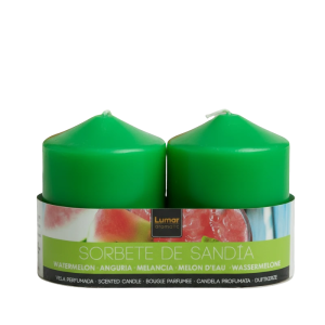 Lumar Aromatic aromatinė žvakė Sandía (arbūzas) 7x5,7 cm – vaisinis kvapas, iki 24 val. degimo laikas