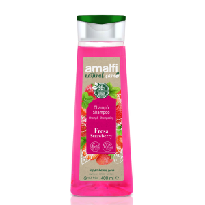 Amalfi Natural Care Strawberry Shampoo veganiškas braškių šampūnas, 400 ml butelis