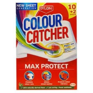 Dylon Colour Catcher Max Protect 12 lapelių – spalvų apsaugos lapeliai skalbimui, apsaugantys nuo persidažymo
