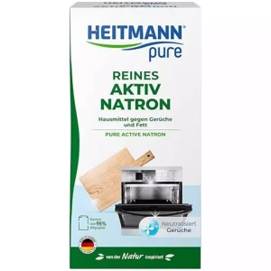 HEITMANN Pure Active Natron 450 g – natūrali priemonė riebalams, dėmėms ir kvapams šalinti namuose ir skalbiniuose