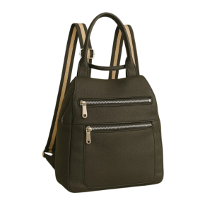 Moteriška rankinė–kuprinė Urban Elegance juoda – universali miesto kuprinė iš eko odos, stilinga ir patogi kasdienai