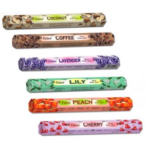Tulasi smilkalai – įvairūs kvapai (Coconut, Coffee, Lavender, Lily, Peach, Cherry)