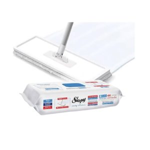 Sleepy Easy Clean grindų valymo šluostės 50 vnt su balikliu ir pušies kvapu – vienkartinės, tinkančios visiems grindų tipams.