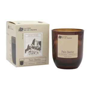 Palo Santo kvapioji žvakė La Casa de los Aromas 110 g stikliniame inde.